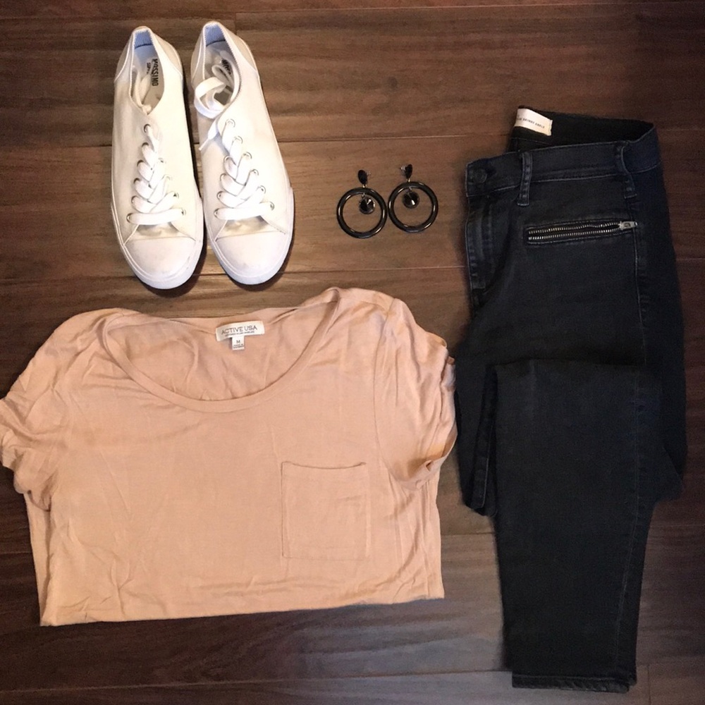 Beige Pocket Tee